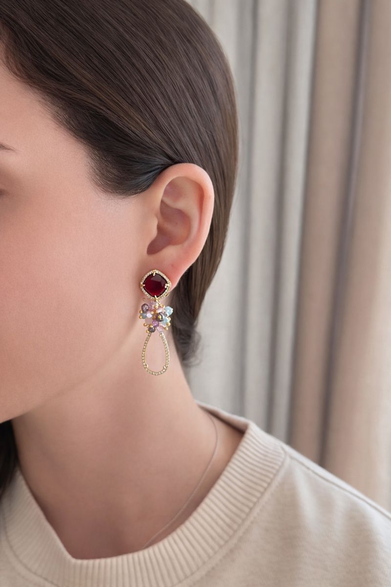 Aro Federica morado y rosado