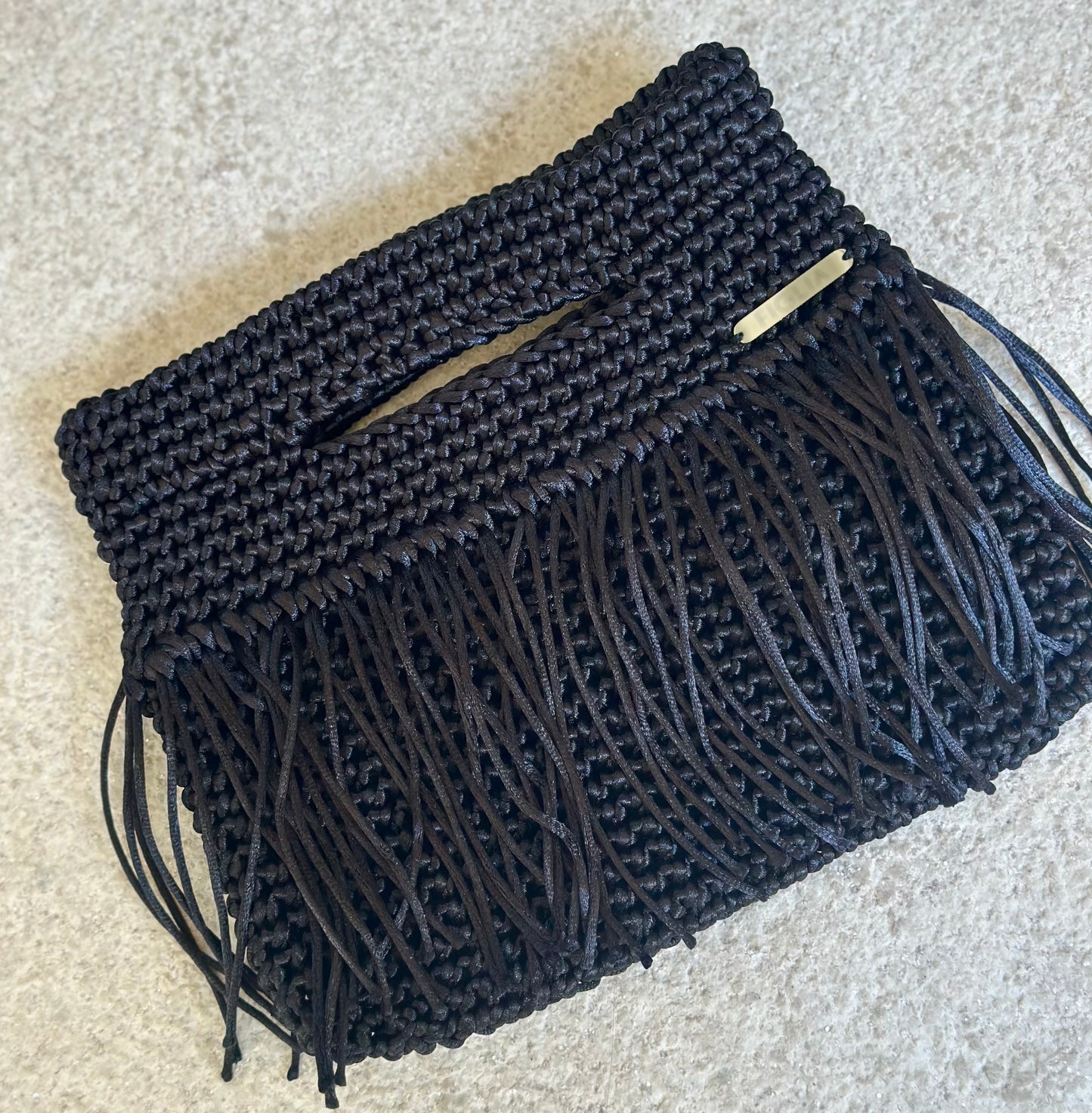 Cartera Frange negra (a pedido)