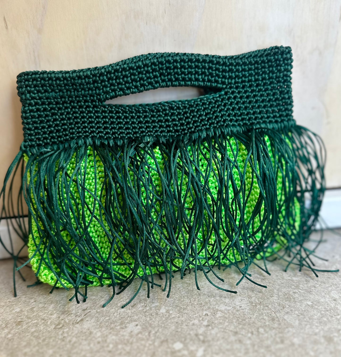 Cartera Frange verde