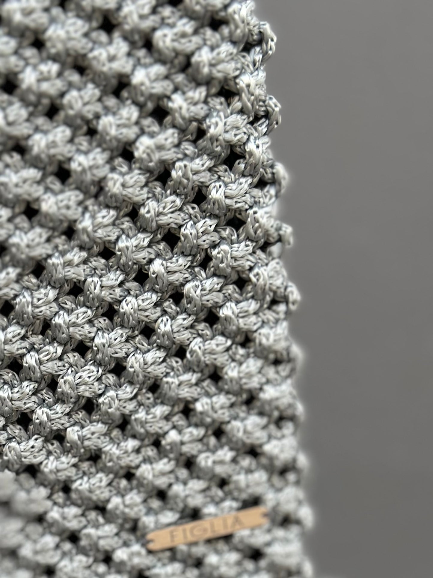 Cartera Maniglia gris flecos