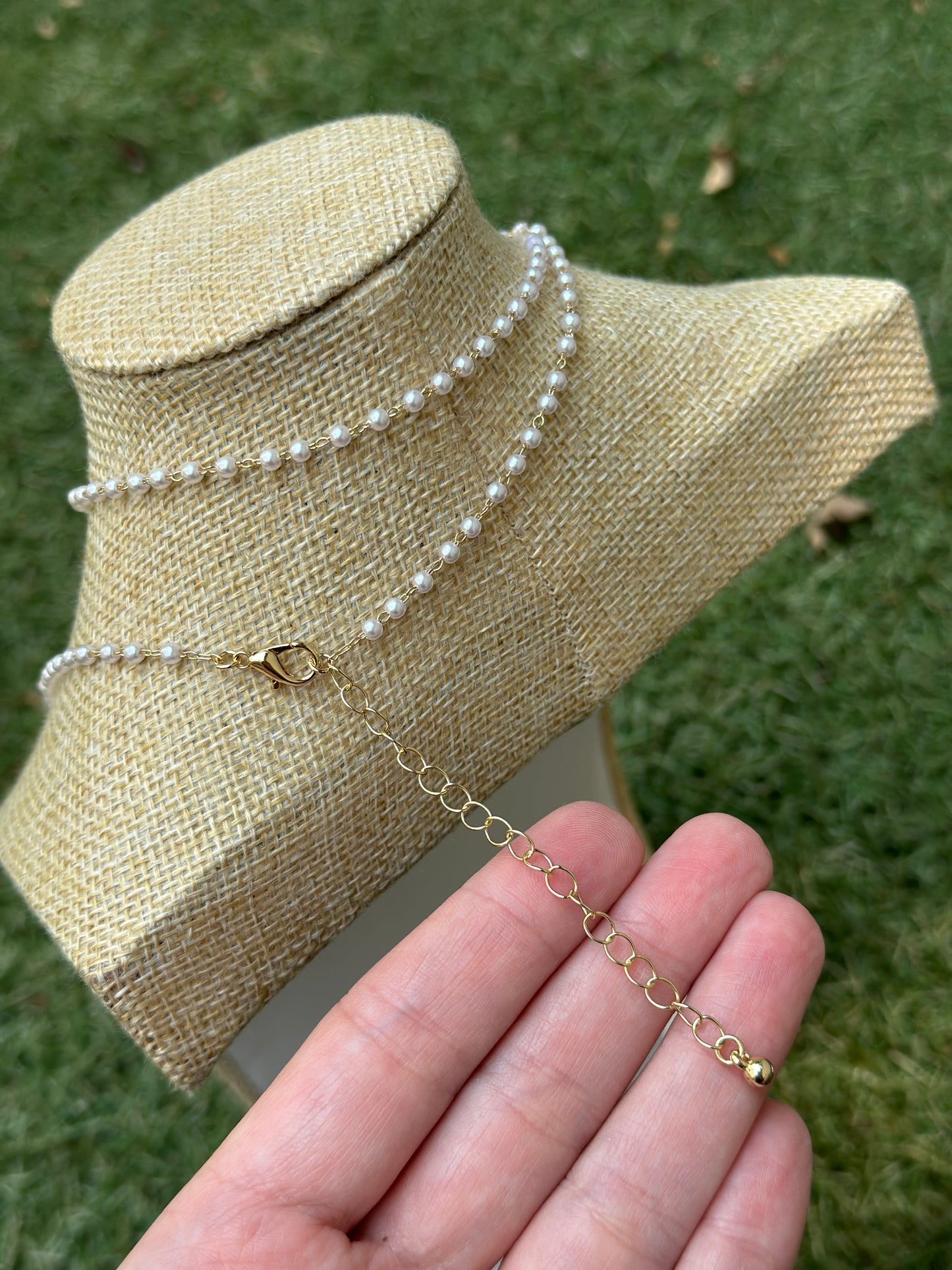 Collar Doppio perla