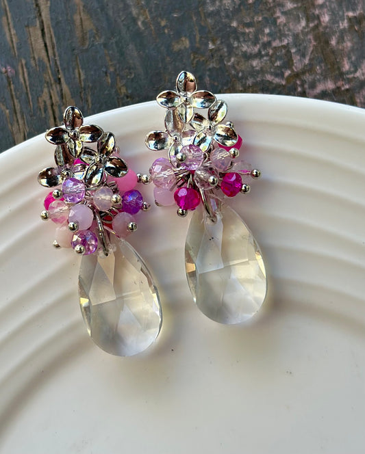 Aro Stella racimo rosa/lila