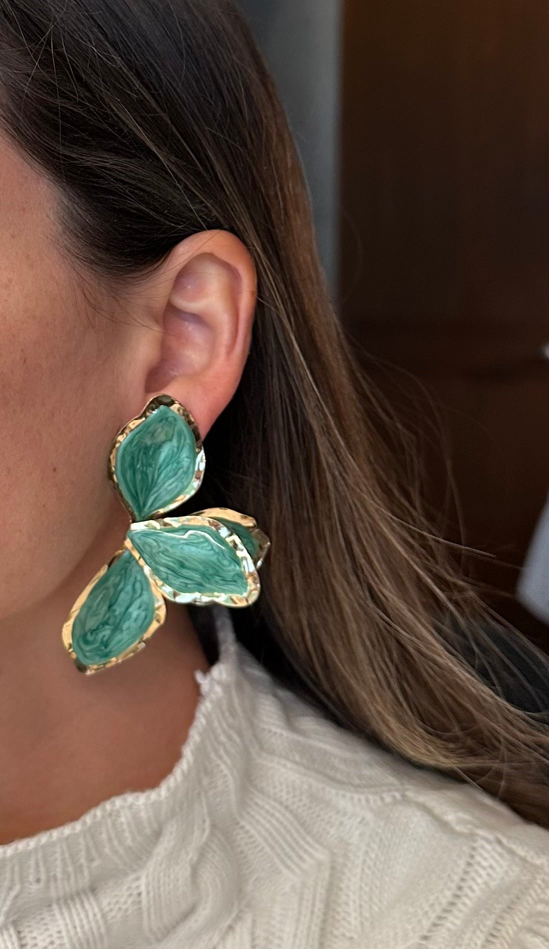 Aro Maxi Fiore smaltato verde