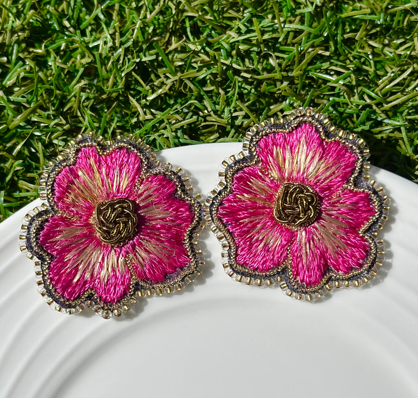 Aro Ricamo fucsia seda 02