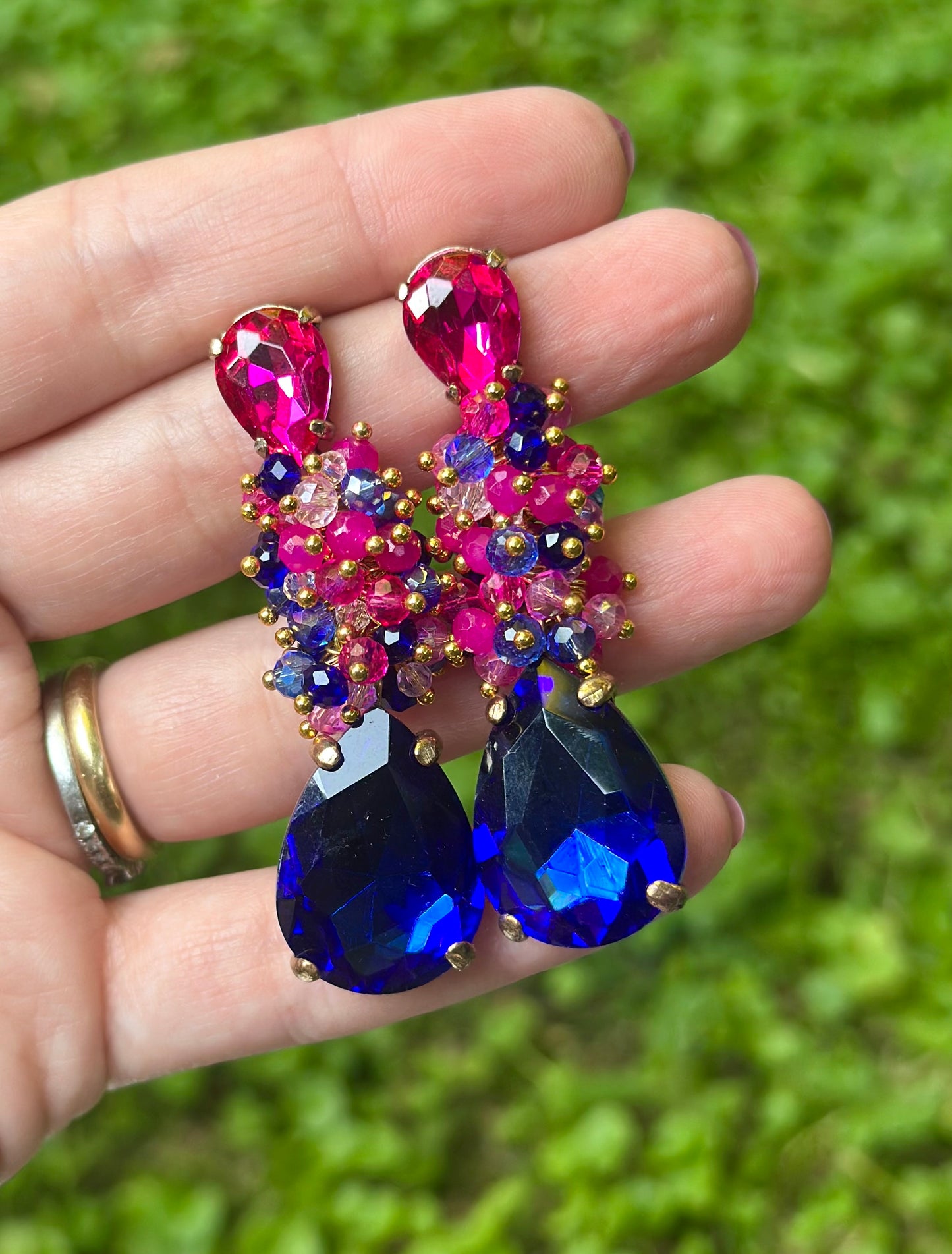 Aro Festa azul y fucsia