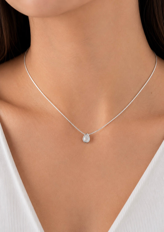 Collar Punto di Luce gota plata