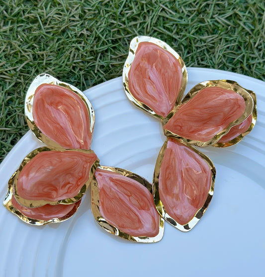 Aro Maxi Fiore smaltato coral