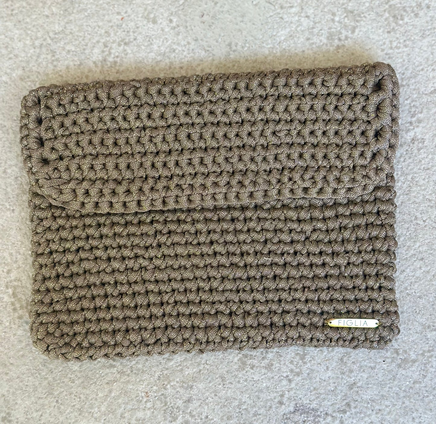 Cartera Sienna beige brillante