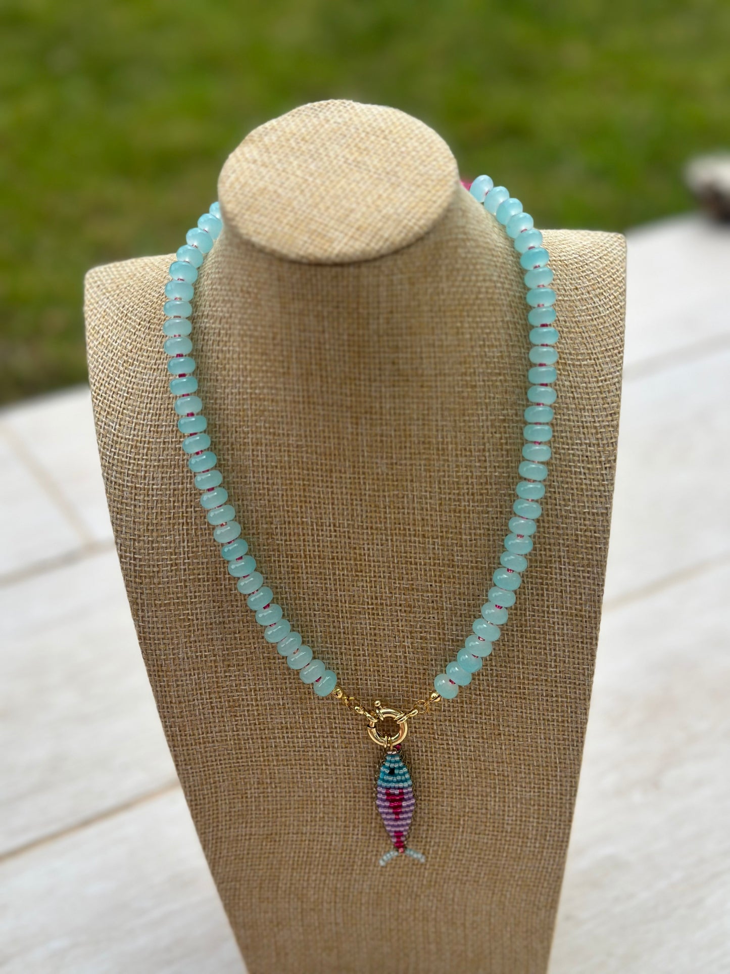 Collar Pesce Celeste