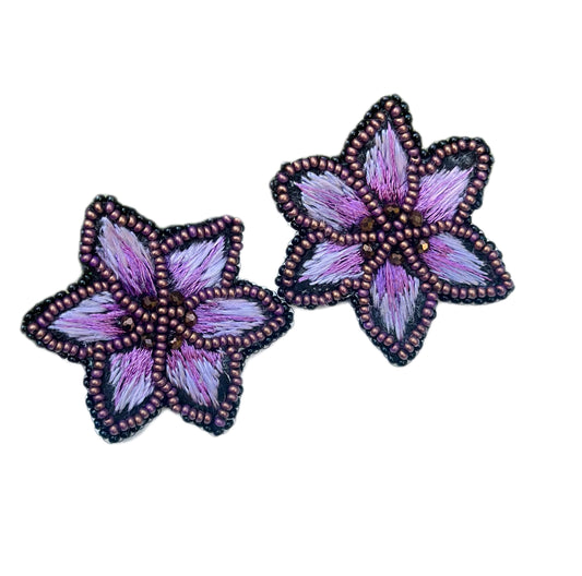 Aro Ricamo flor seda 02 (a pedido)