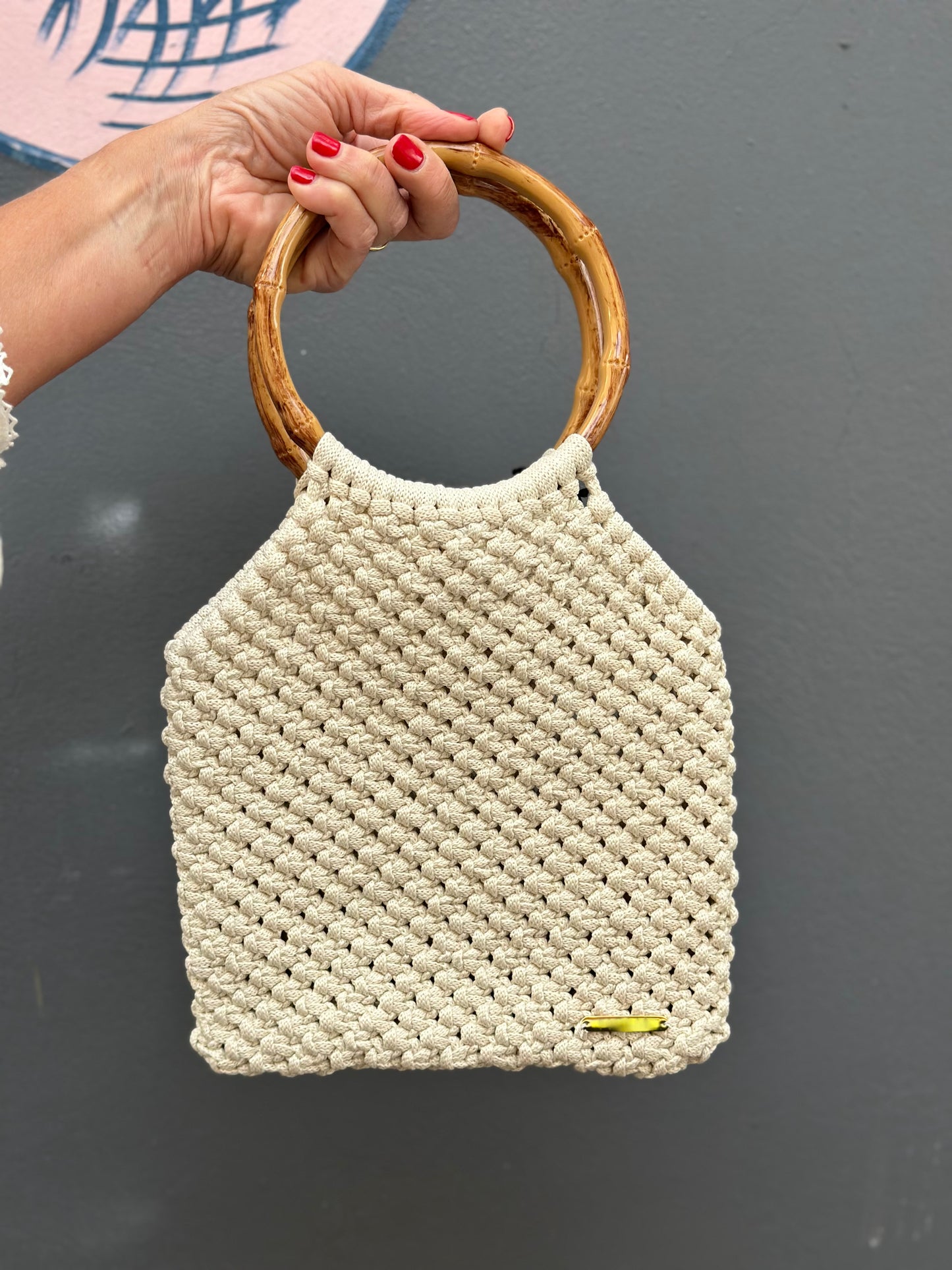 Cartera Maniglia crema