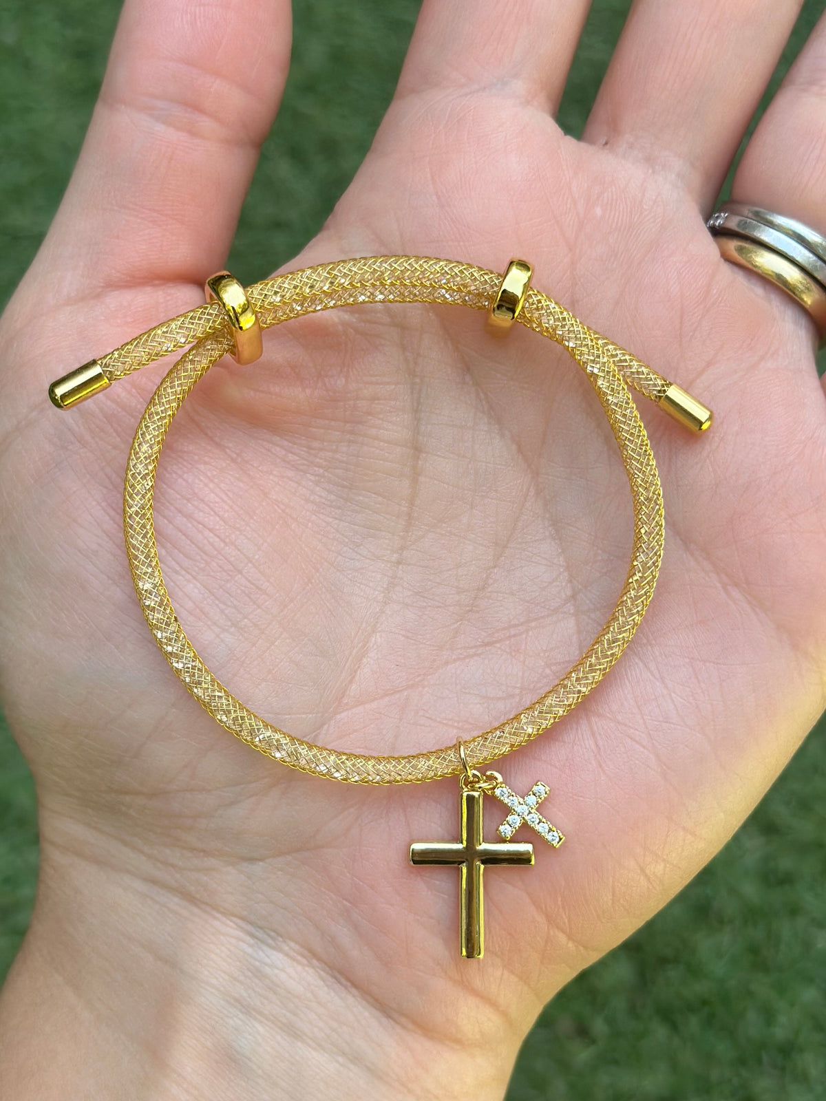 Pulsera Luce Doppia Croce oro