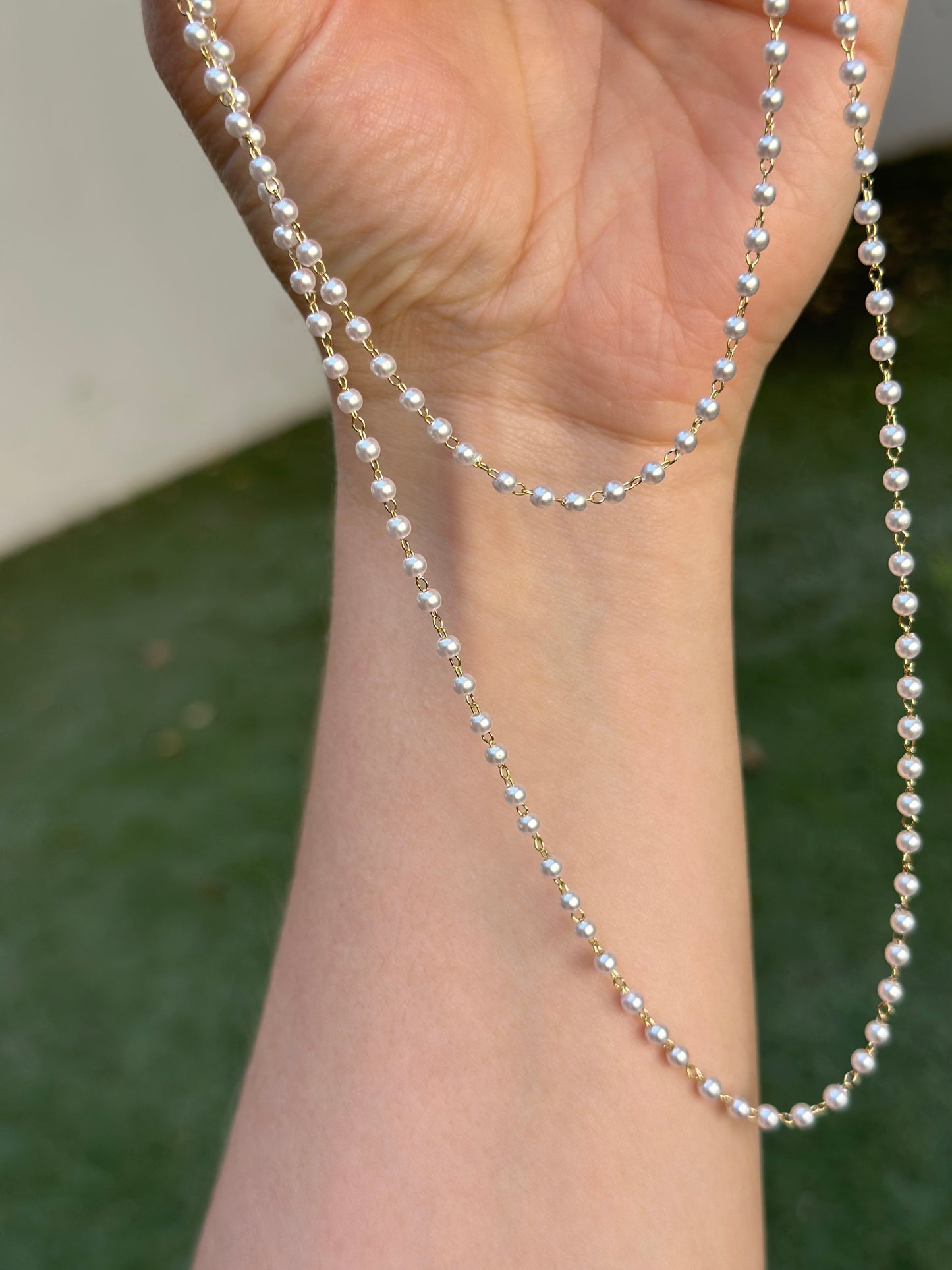 Collar Doppio perla