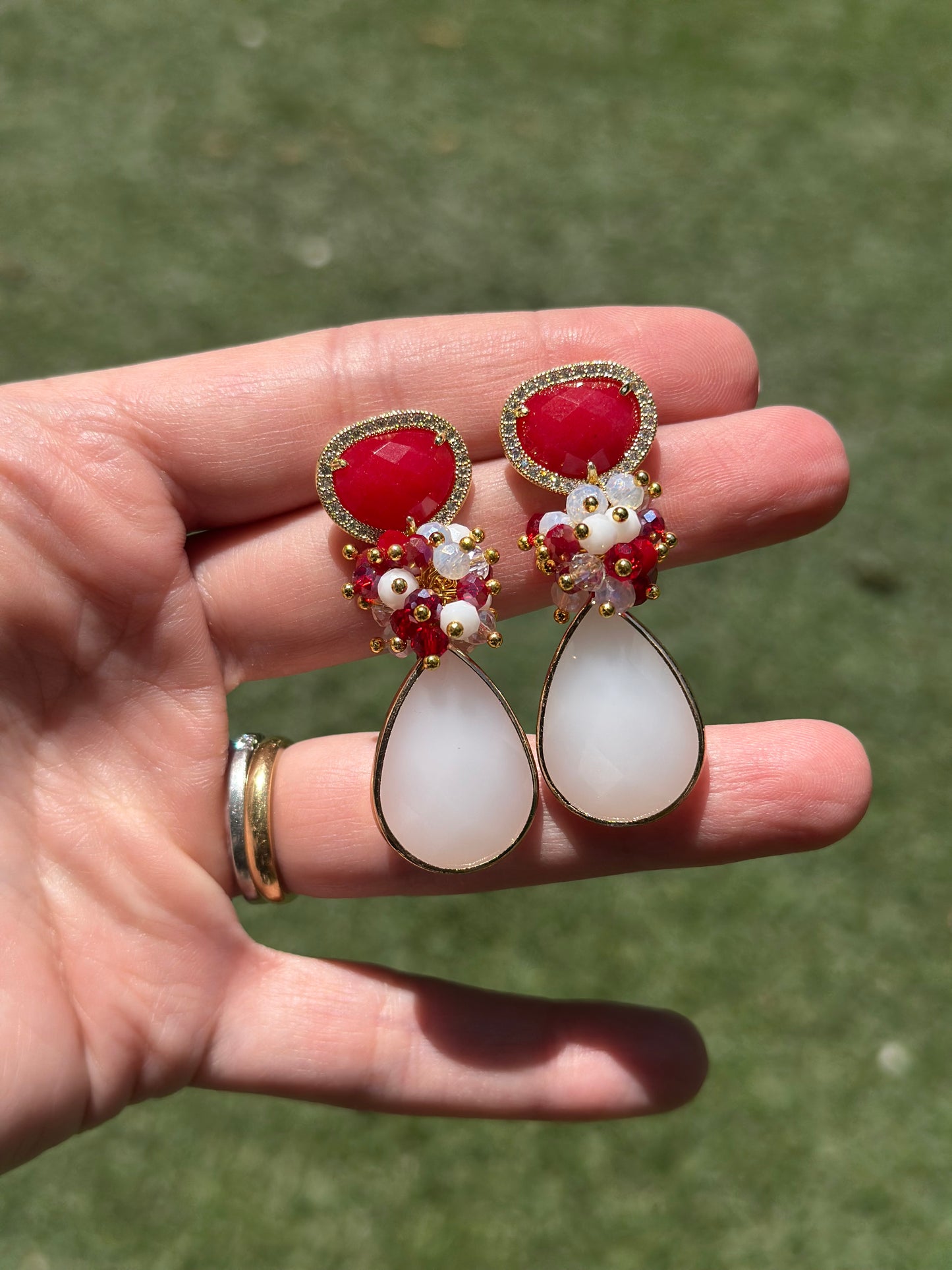 Aro Carlotta rojo y blanco