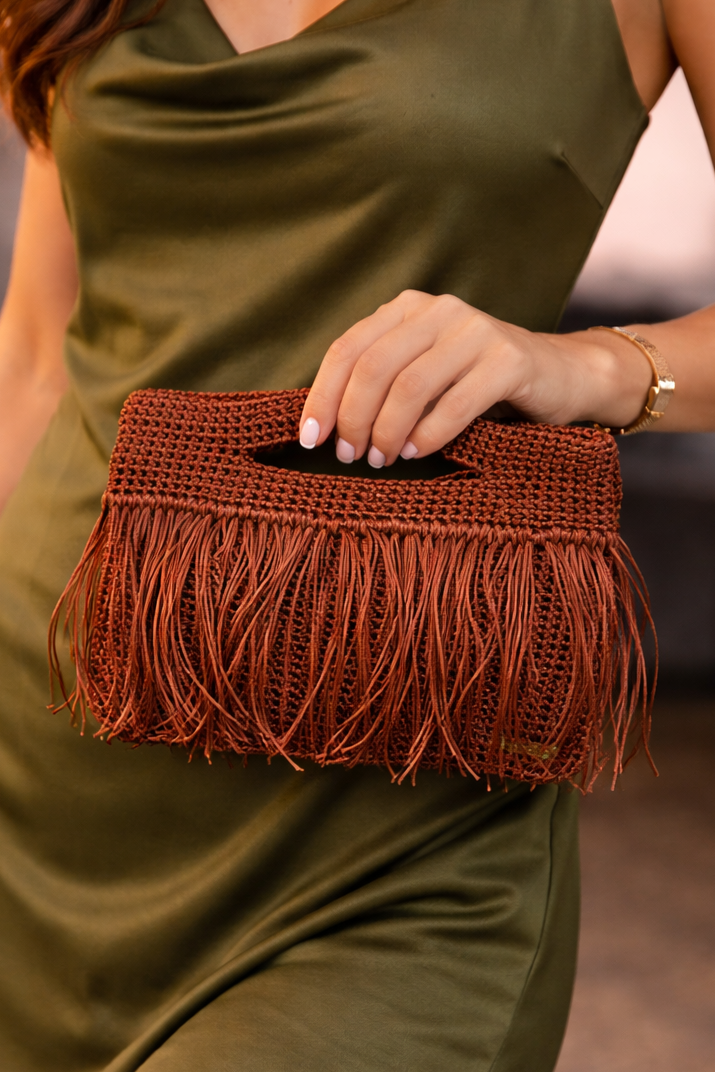 Cartera Frange café