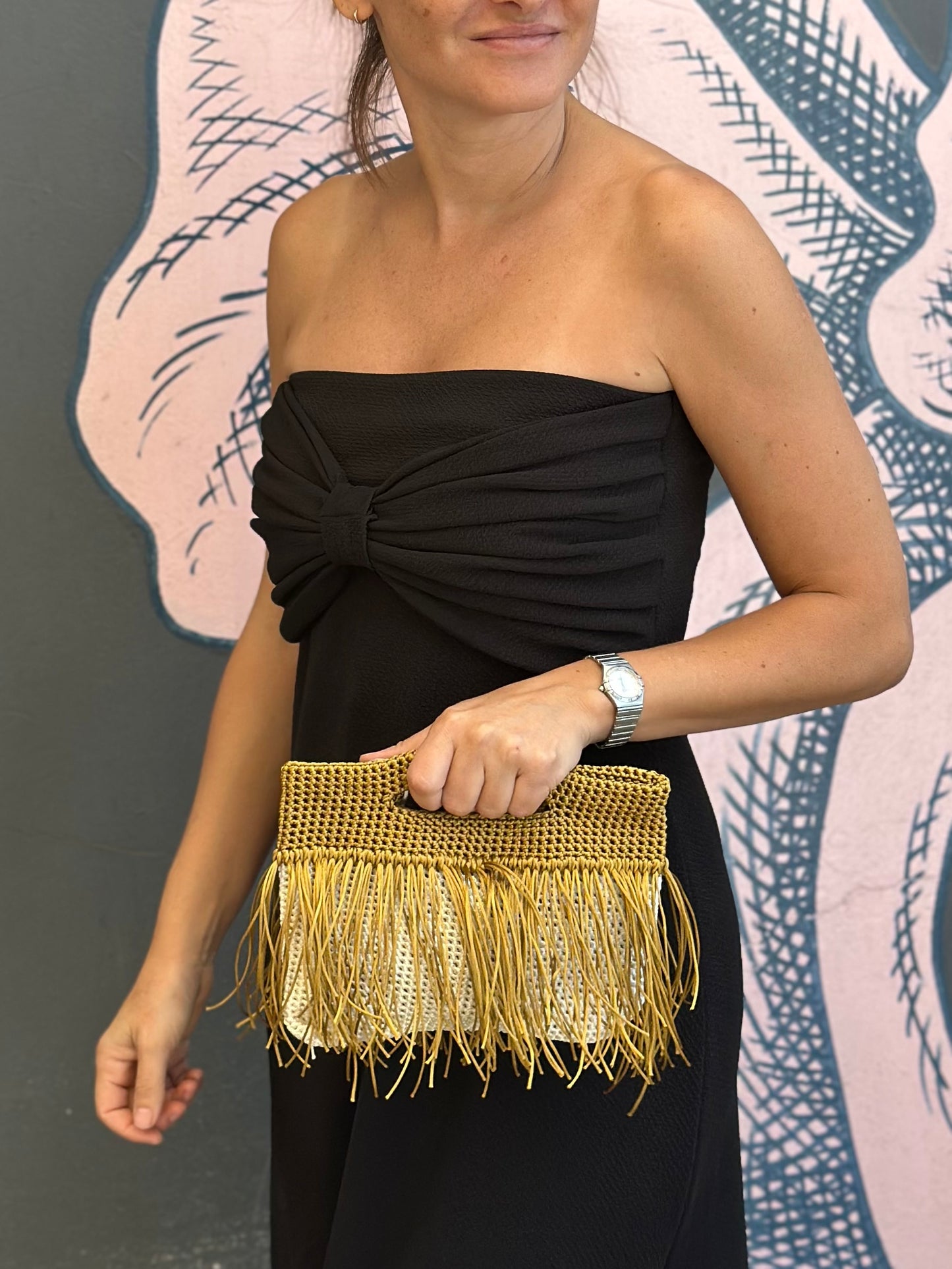 Cartera Frange dorada (a pedido)