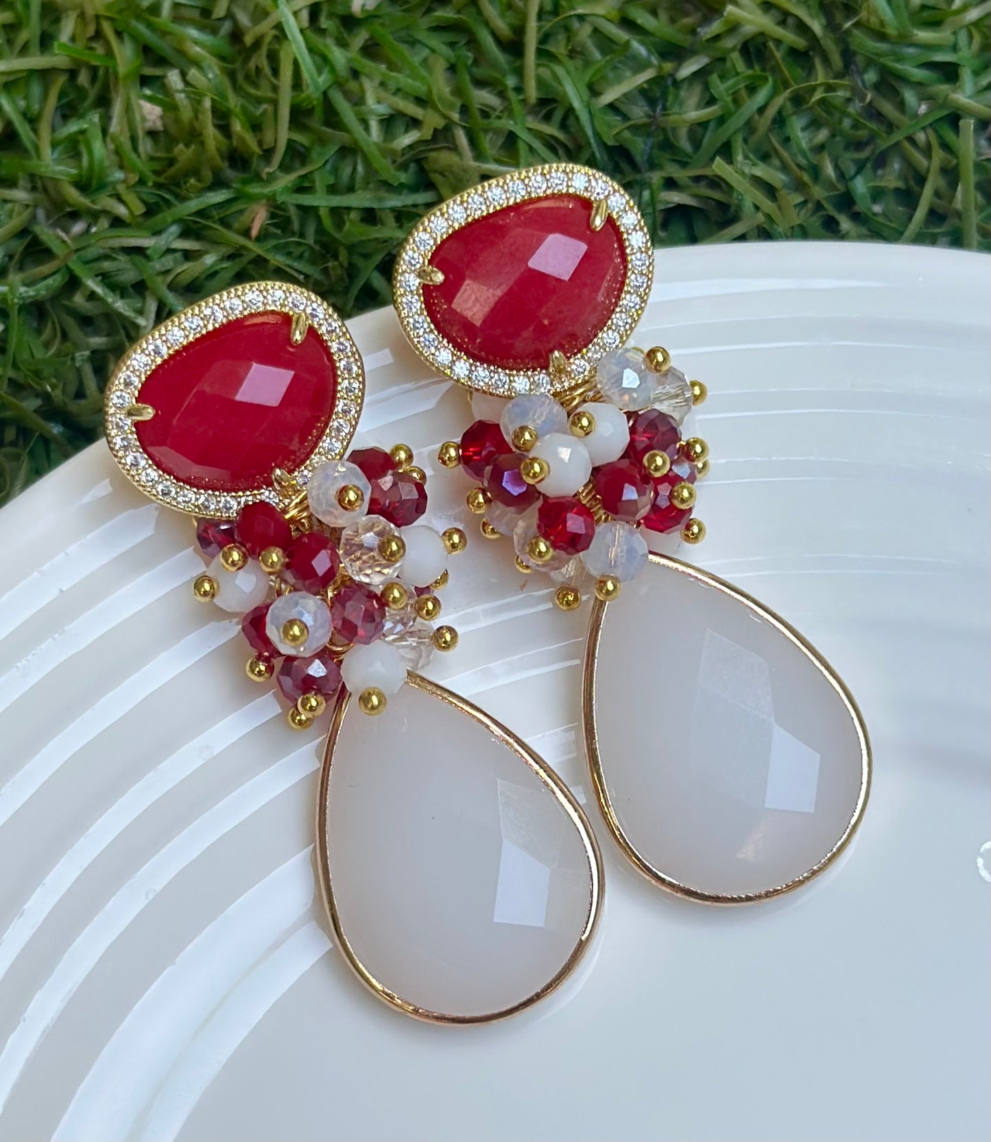 Aro Carlotta rojo y blanco