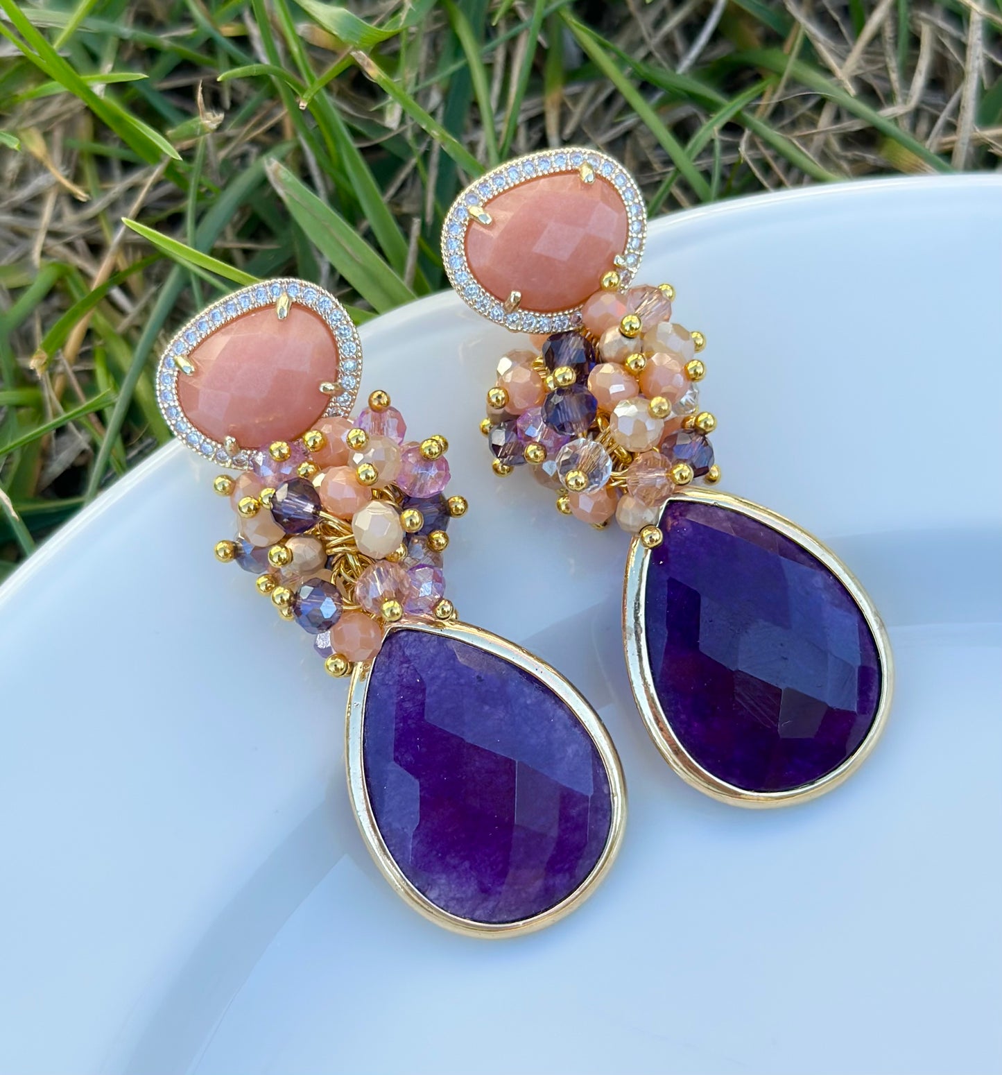 Aro Milán salmón y violeta