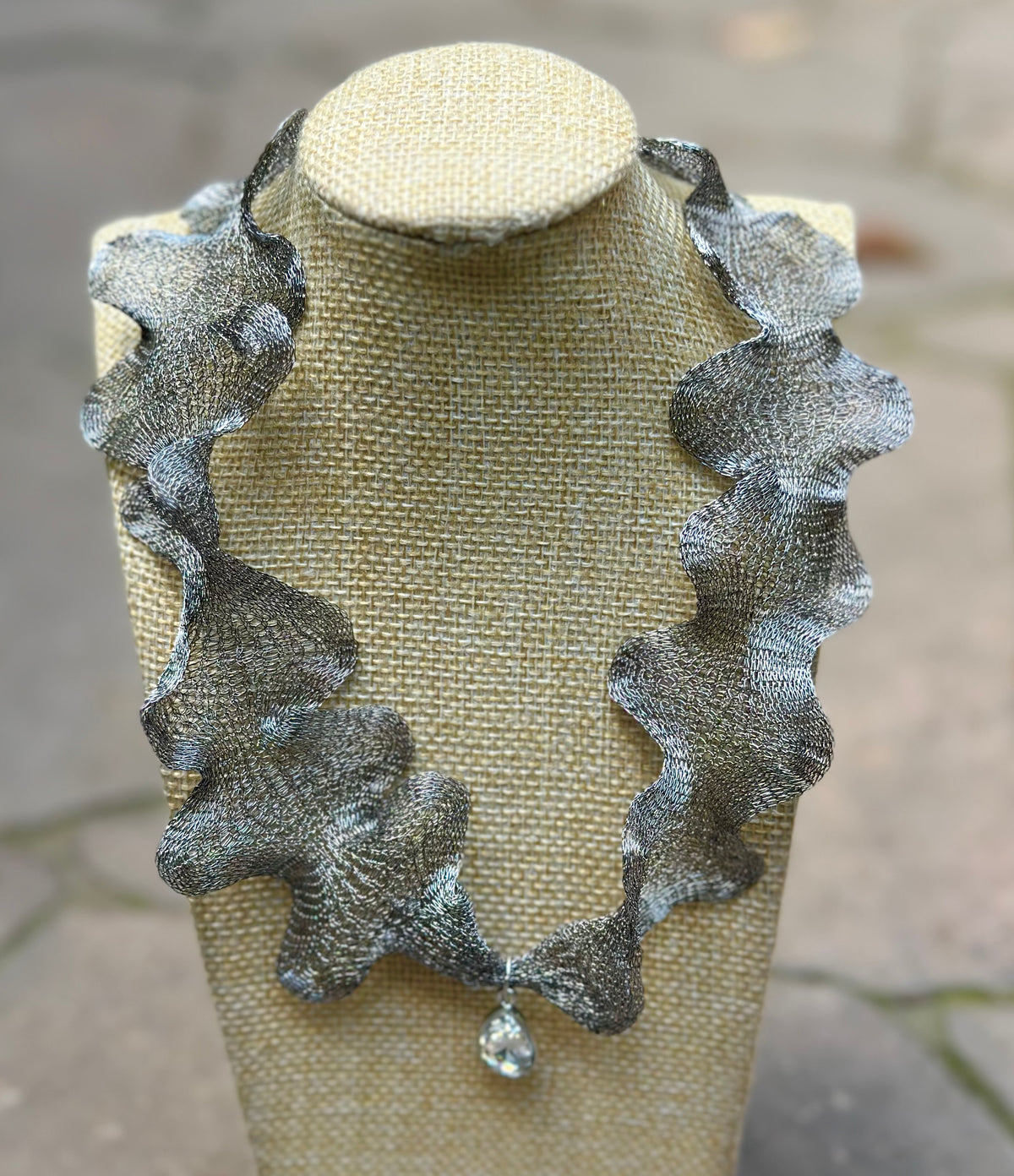 Collar Titanio plata