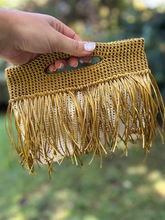 Cartera Frange dorada (a pedido)