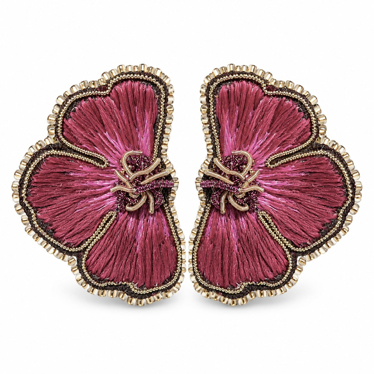 Aro Ricamo Magenta y Fucsia