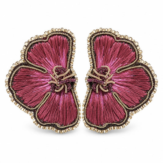 Aro Ricamo Magenta y Fucsia