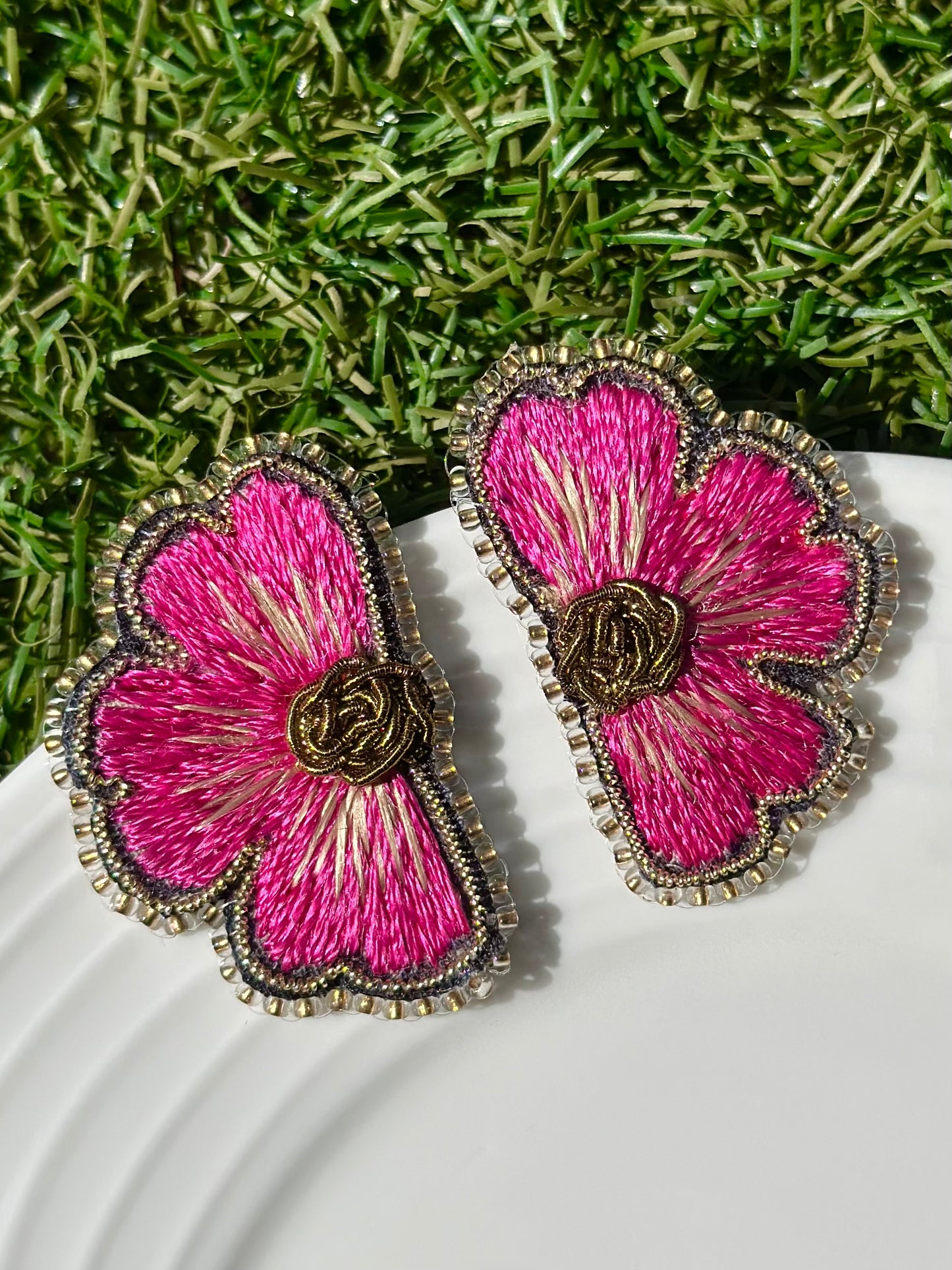 Aro Ricamo fucsia seda 01