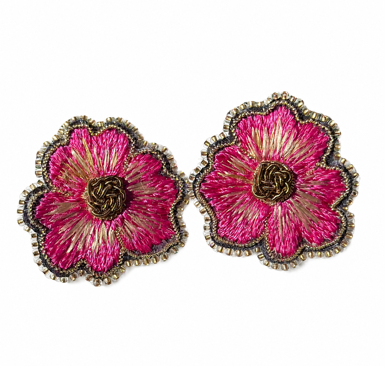 Aro Ricamo fucsia seda 02