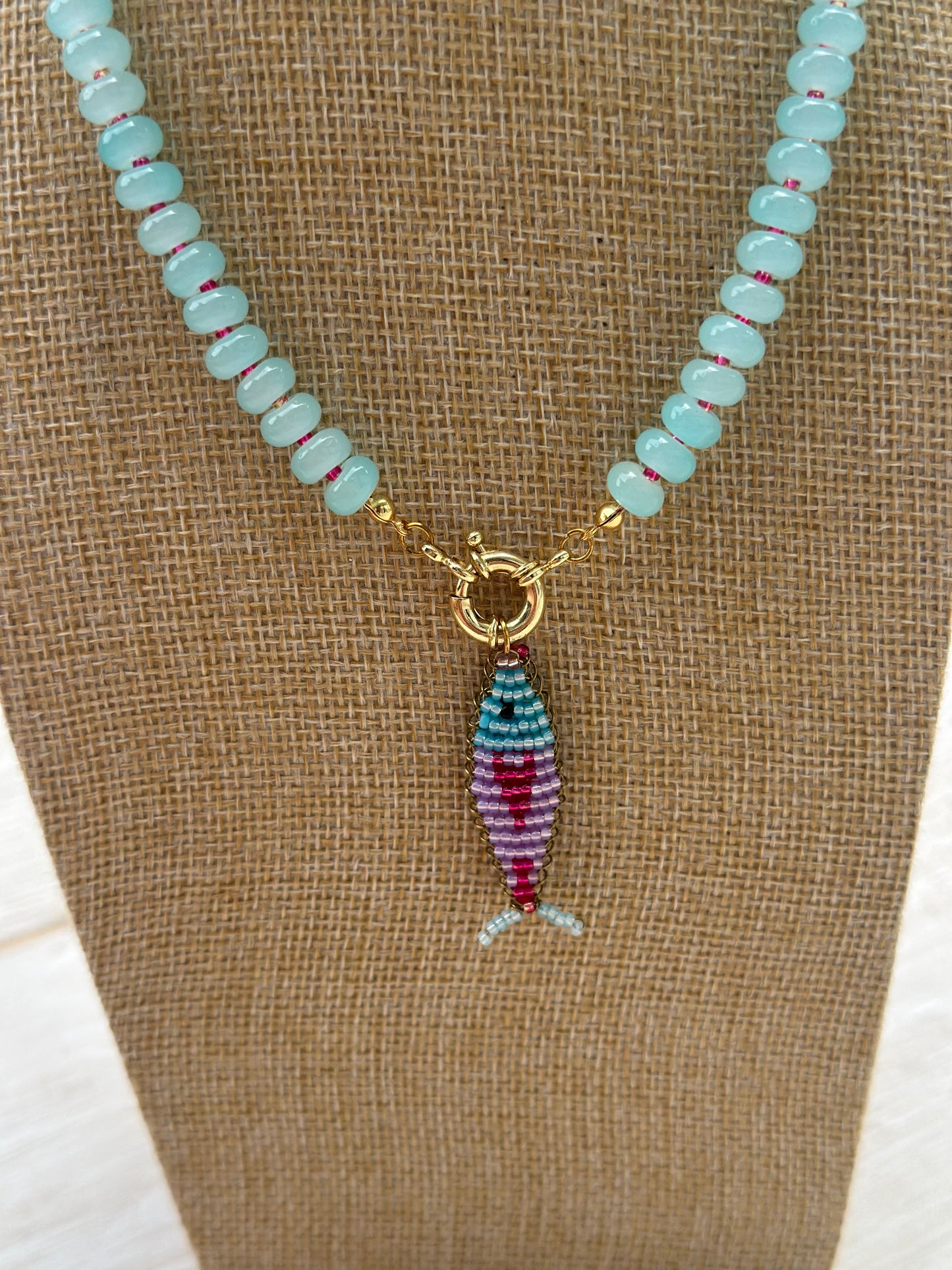Collar Pesce Celeste