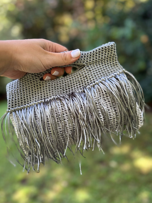 Cartera Frange plata
