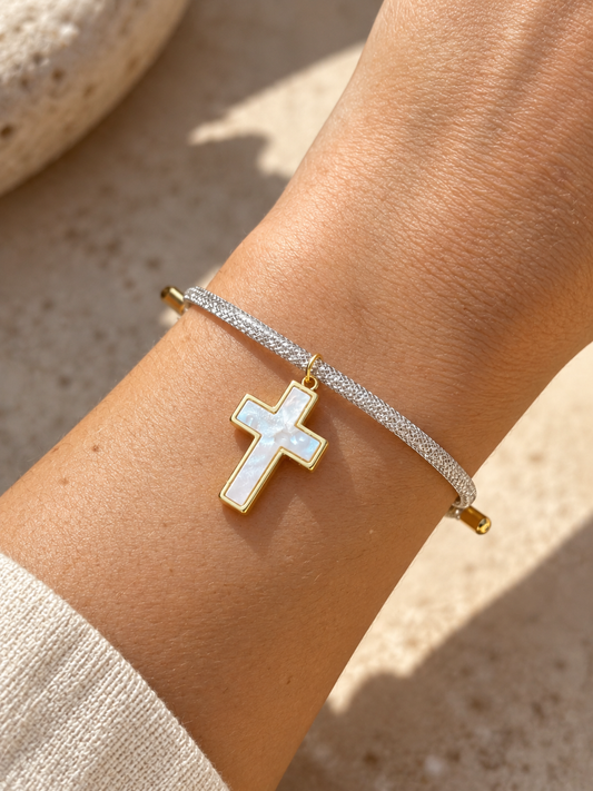Pulsera Luce Madreperla plateada