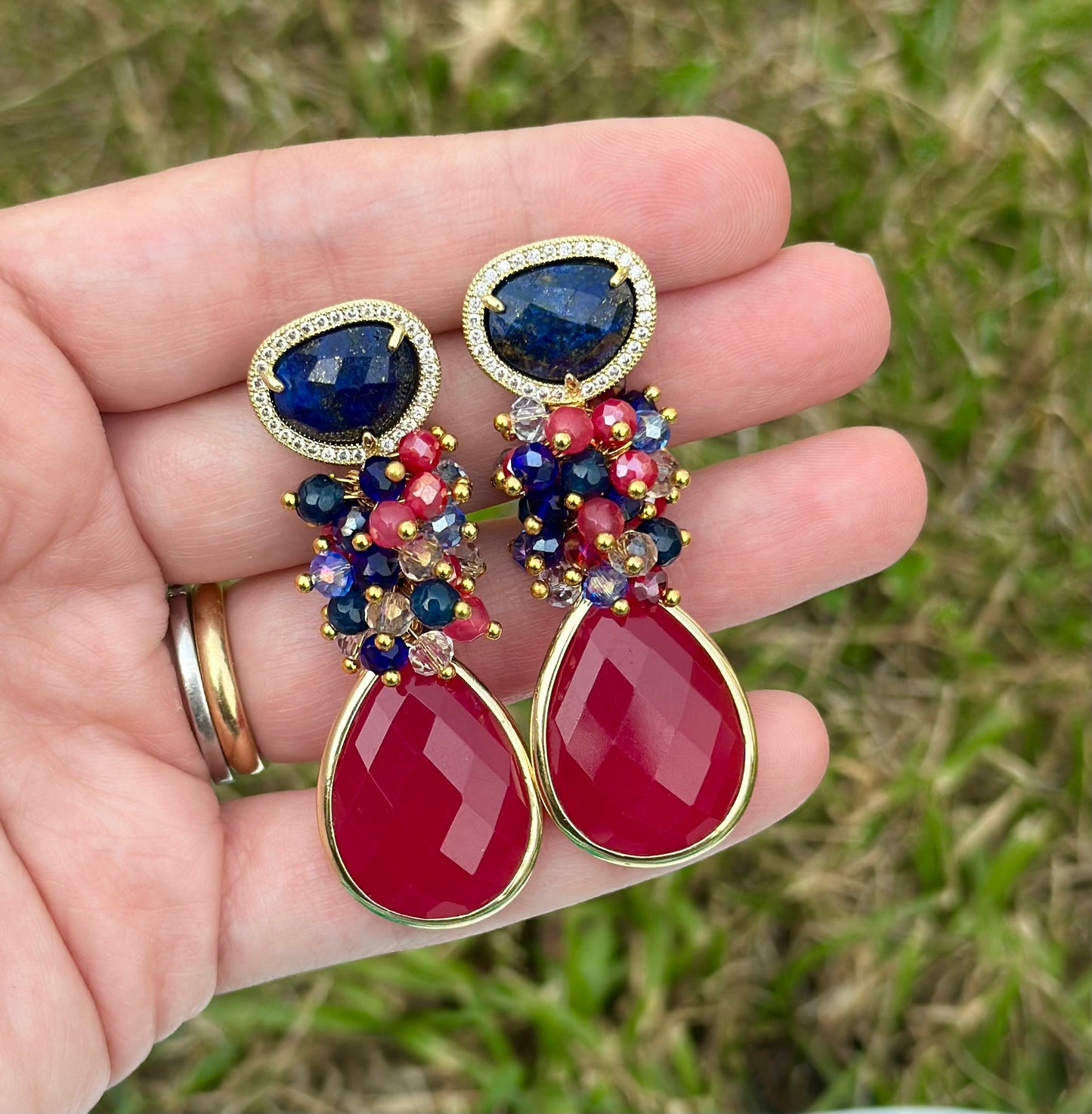 Aro Milán azul y rojo