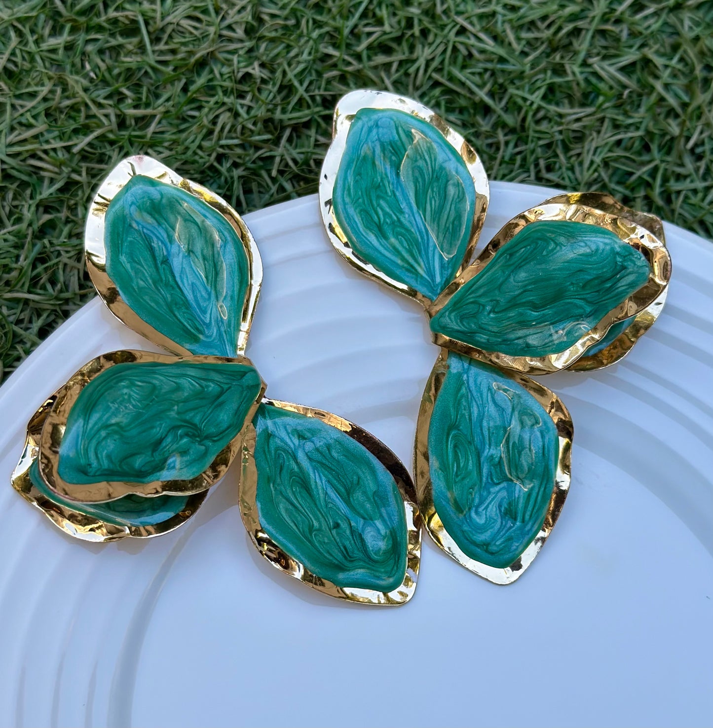 Aro Maxi Fiore smaltato verde