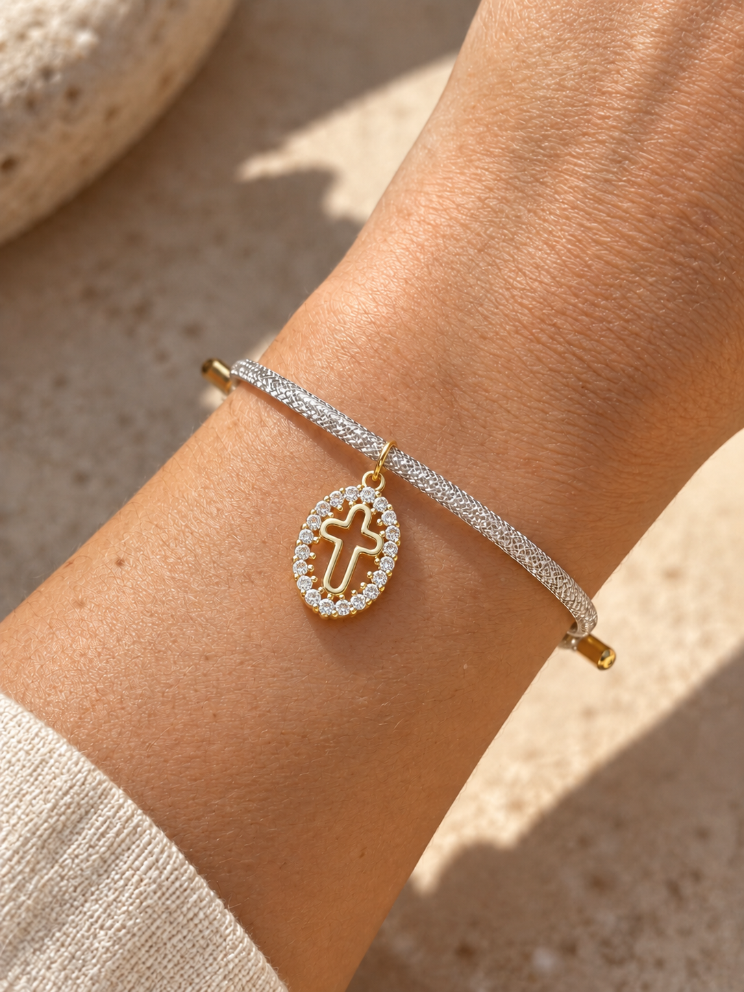 Pulsera Luce Medaglia plateada