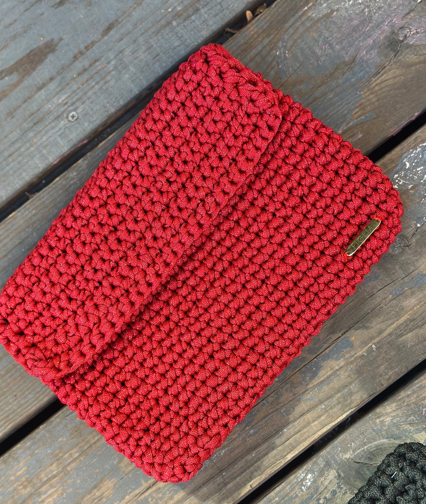 Cartera Sienna rojo brillo