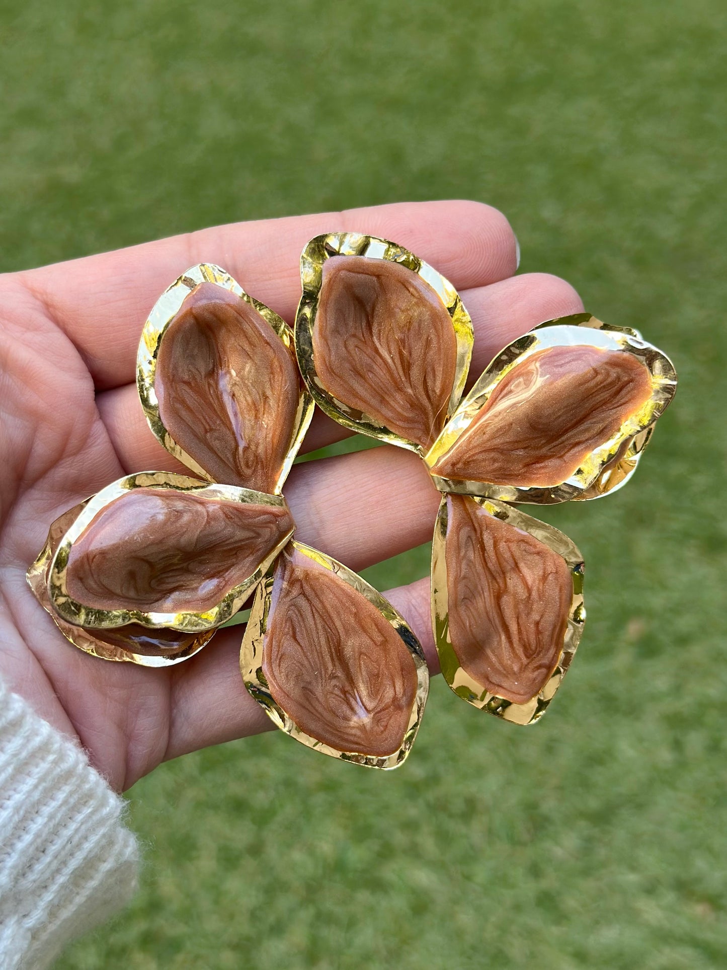 Aro Maxi Fiore smaltato café