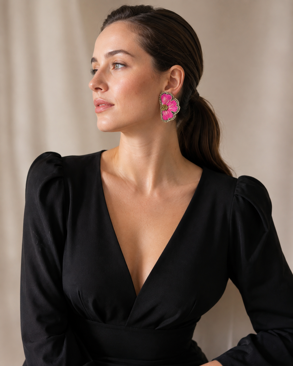 Aro Ricamo fucsia seda 01