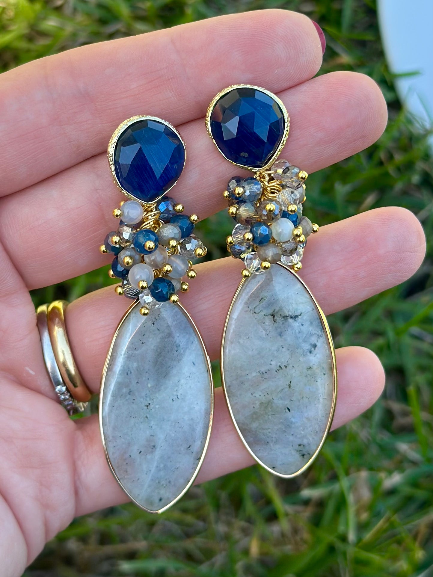 Aro Cinzia azul y gris