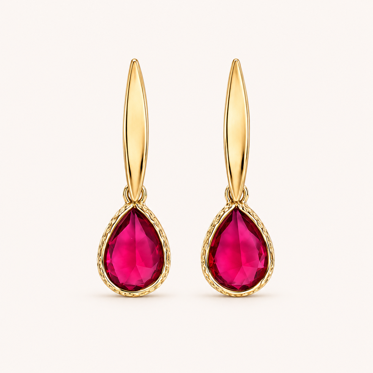 Aro Goccia Maxi rojo granate
