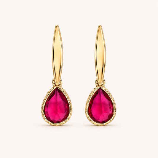 Aro Goccia Maxi rojo granate