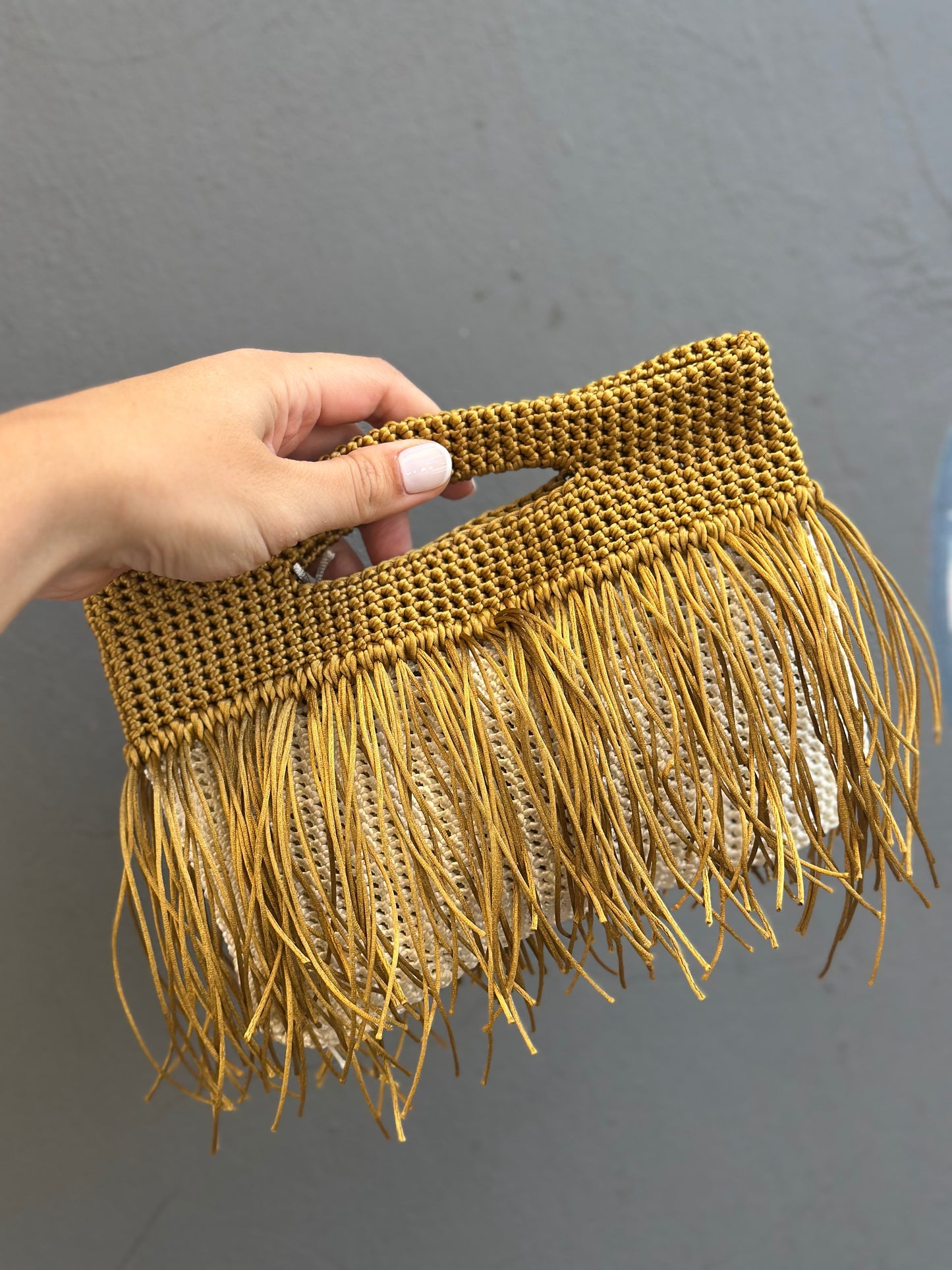 Cartera Frange dorada (a pedido)