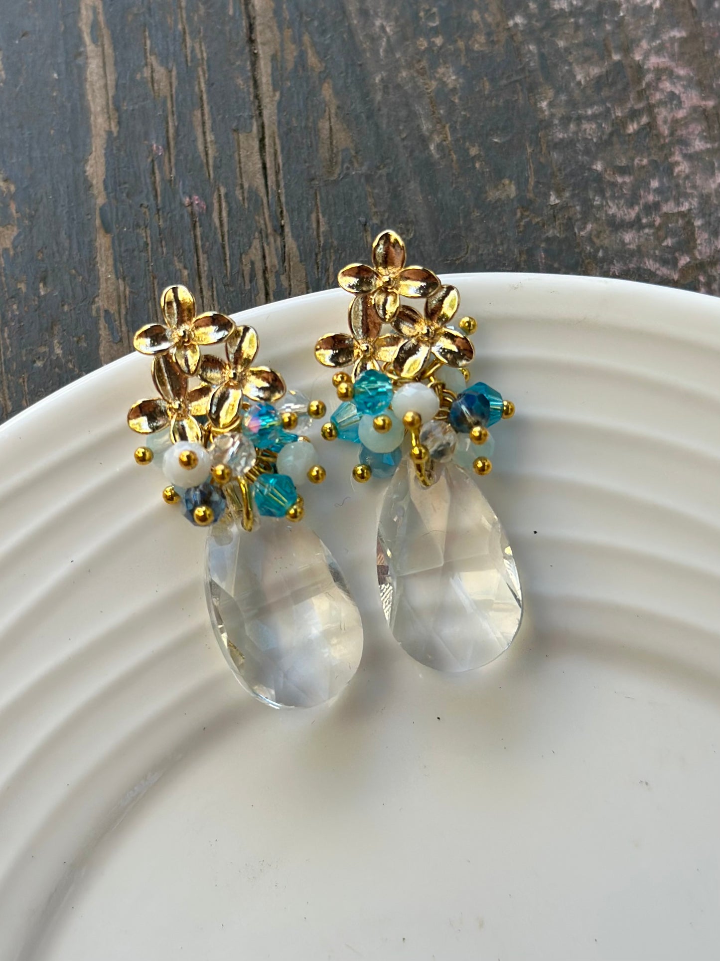 Aro Stella racimo turquesa