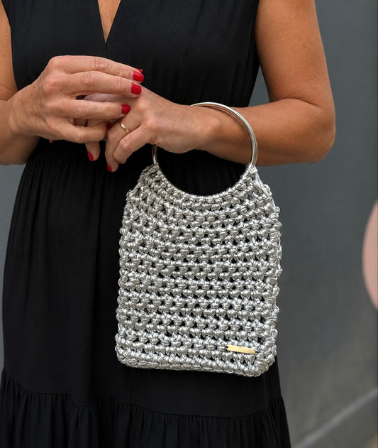 Cartera Maniglia Plata