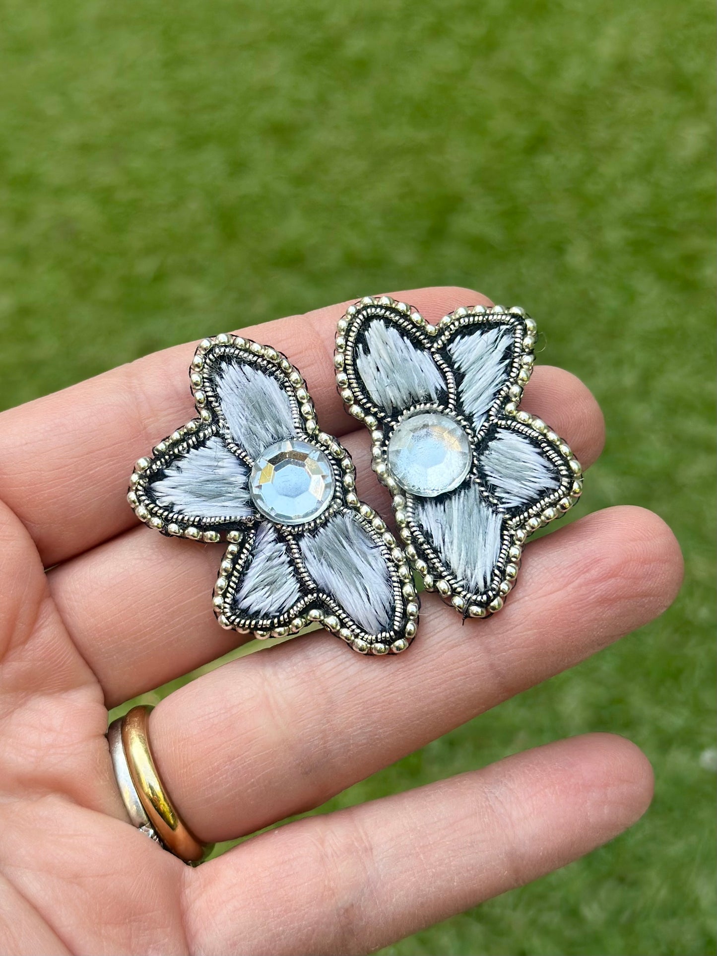 Aro Ricamo flor seda 04