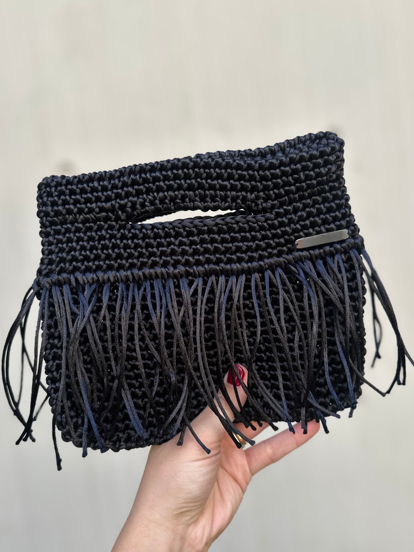 Cartera Frange negra (a pedido)
