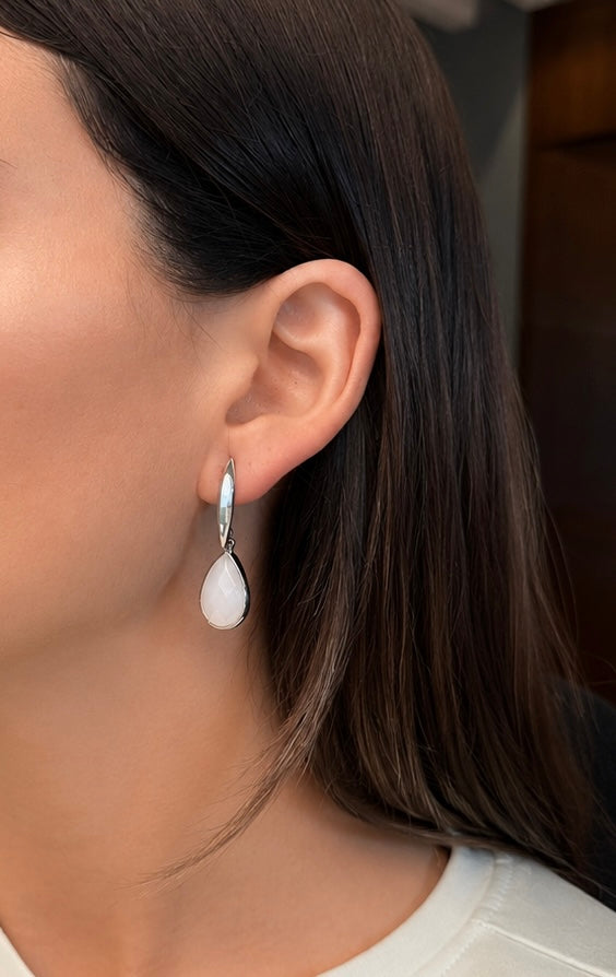 Aro Goccia Maxi blanco plata
